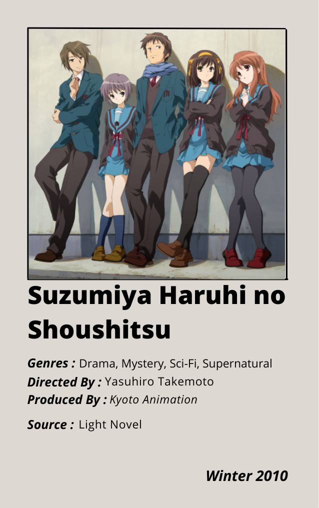 Suzumiya Haruhi no Shoushitsu (2010)(Movie)(Complete)