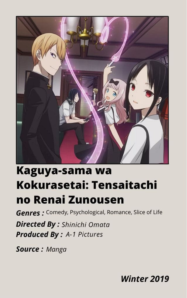 Kaguya-sama wa Kokurasetai: Tensai-tachi no Ren`ai Zunousen (2019)(TV Series)(Complete)