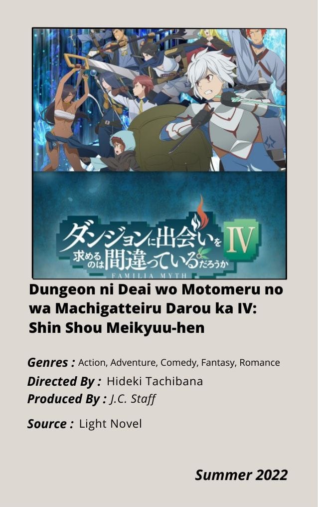 Dungeon ni Deai o Motomeru no wa Machigatte Iru Darouka: Familia Myth III (2020)(TV Series)(Complete)